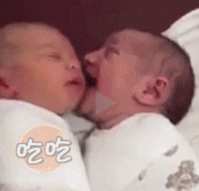 婴儿闭着眼睛吃奶奶，完全凭感觉乱吸一通
